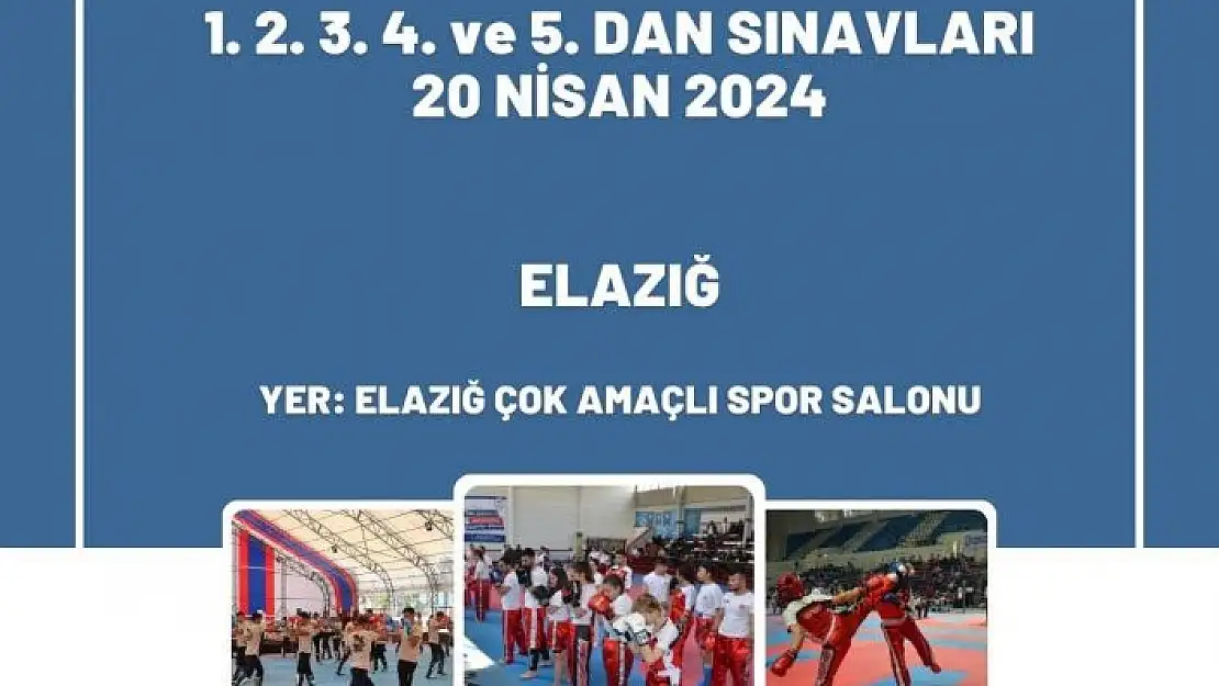 'Kick boks dan kuşak sınavı Elazığda yapılacak'