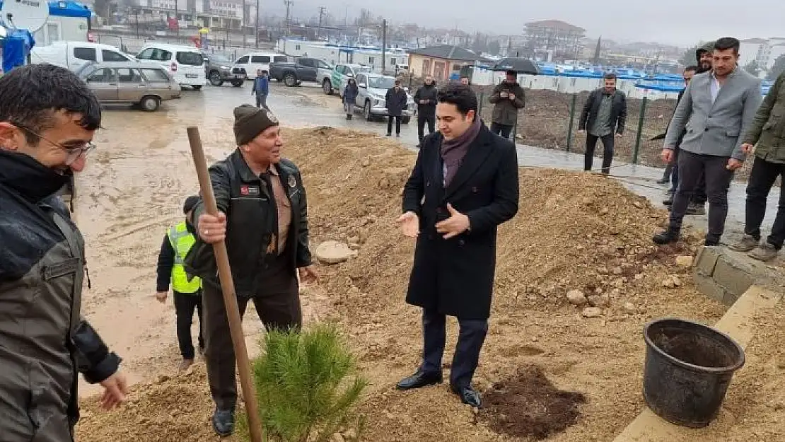 'Konteyner kentte fidanlar toprakla buluşturuldu'