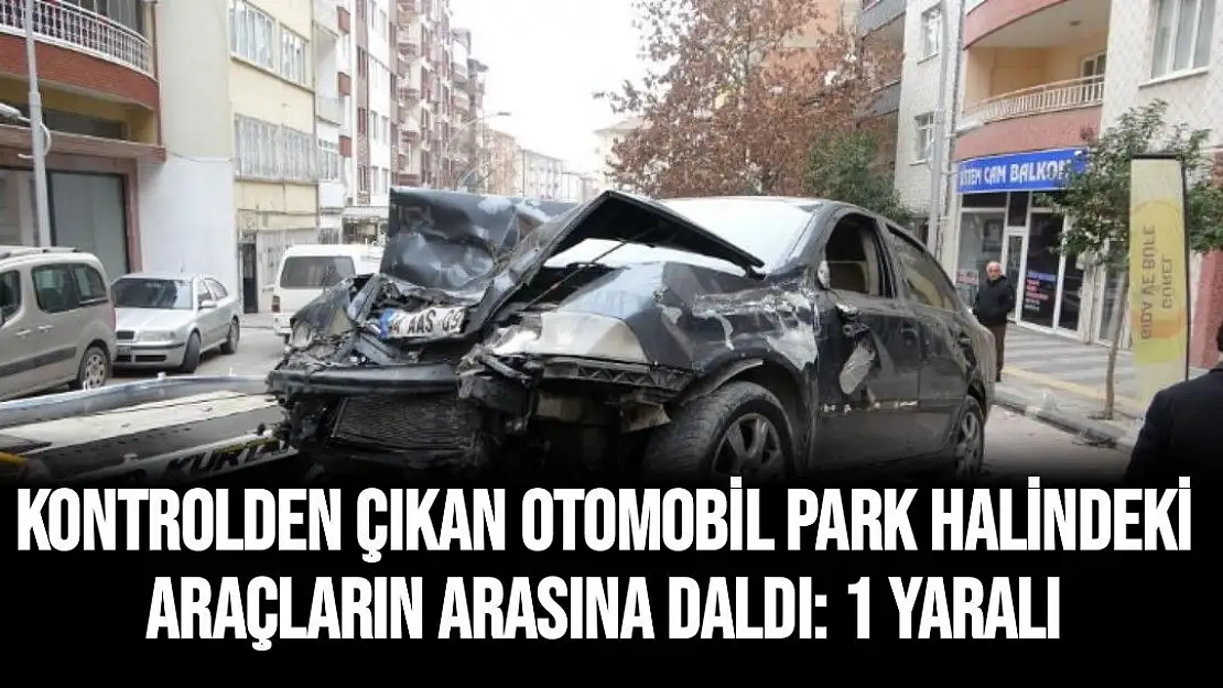 Kontrolden çıkan otomobil park halindeki araçların arasına daldı