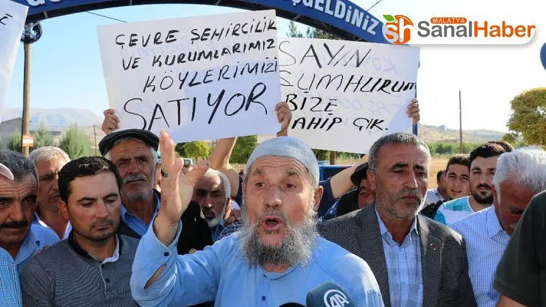 Malatya´da Köylüler taş ocağına karşı eylem yaptı