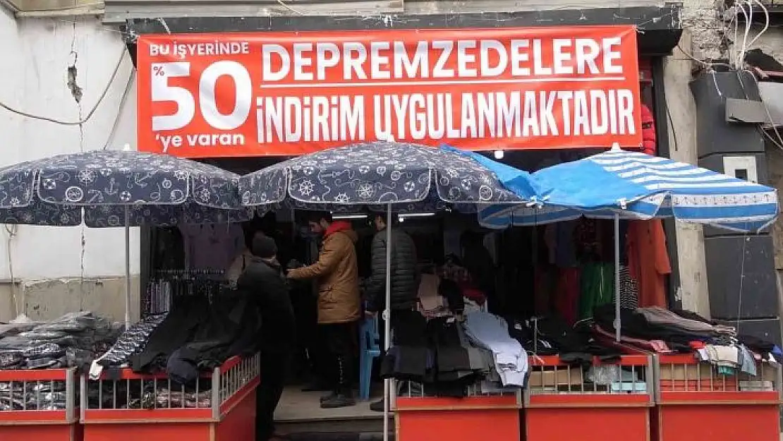 'Küçük esnaftan depremzedelere destek: Ürünlerde yüzde 50 indirim yaptı'