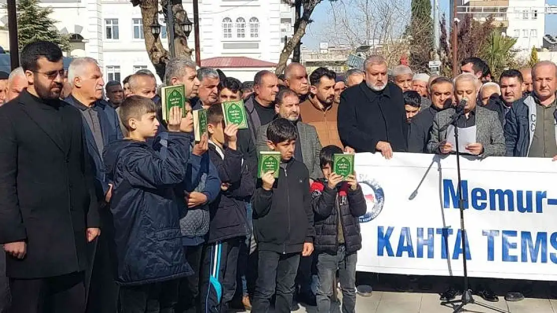 'Kur´an-ı Kerim´in yakılmasına Kahta´dan tepki'