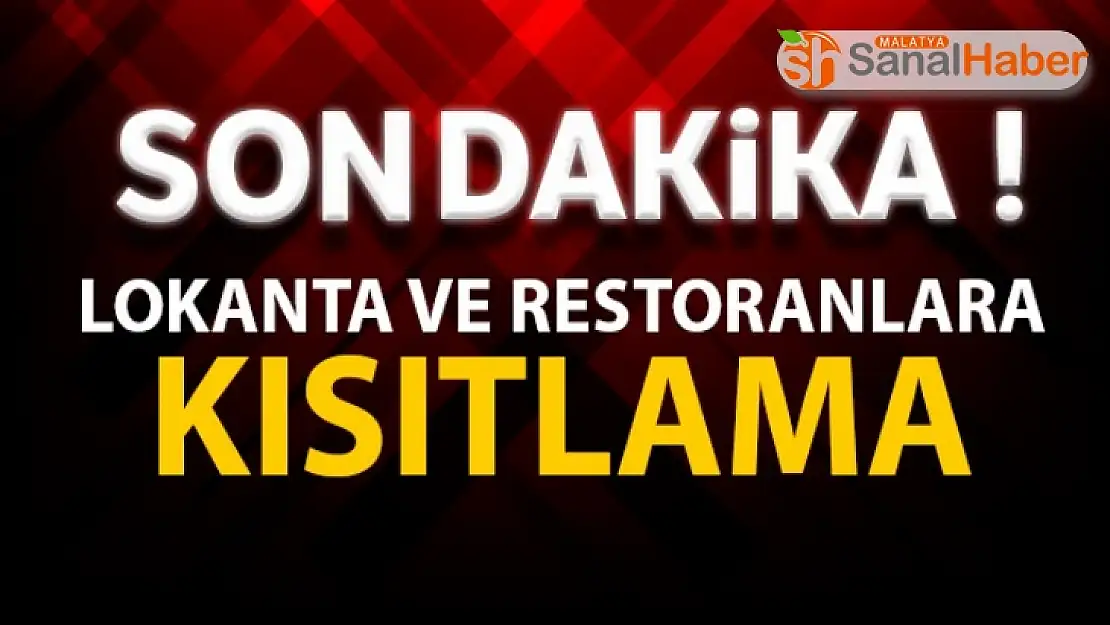 Lokanta ve restoranlara kısıtlama