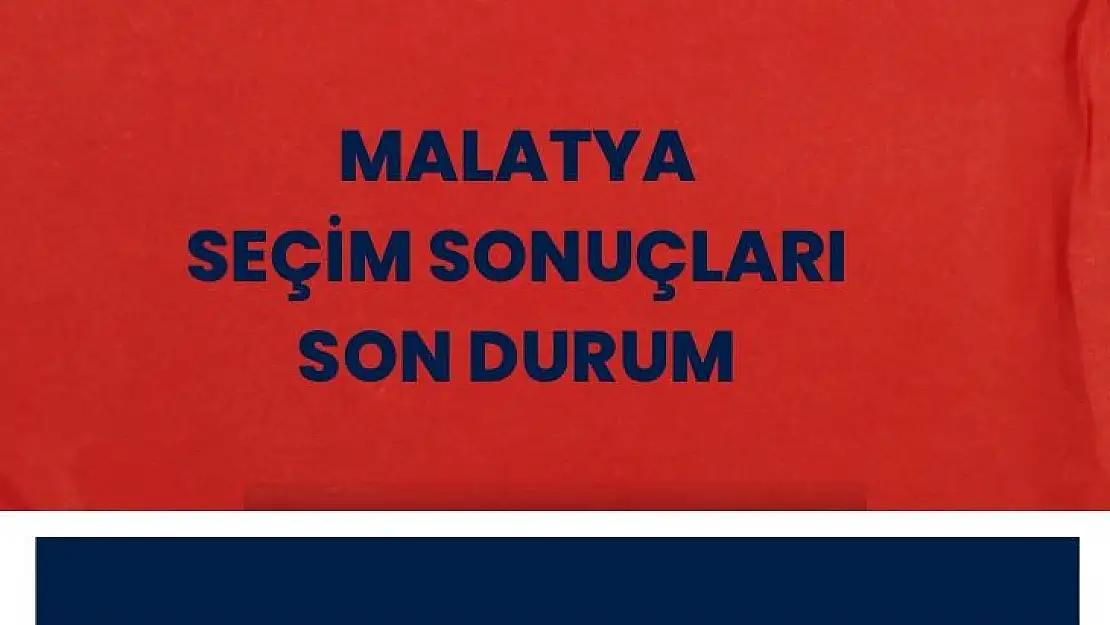 Malatya Büyükşehir Belediyesi seçim sonuçları 