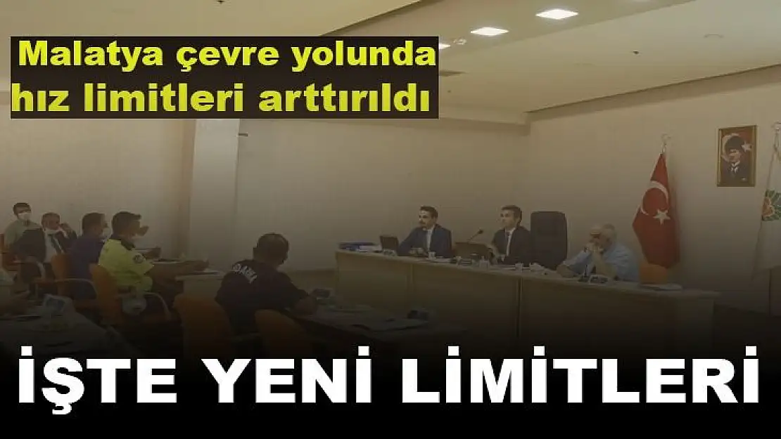 Malatya çevre yolunda hız limitleri arttırıldı