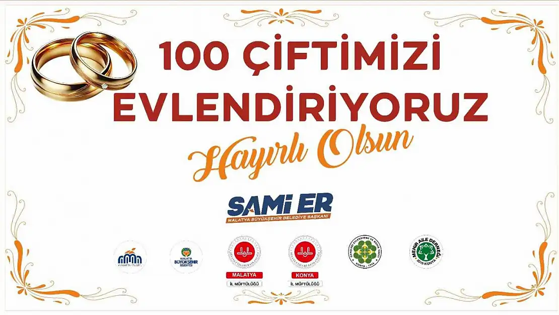 Malatya'da 100 çiftin nikahı Diyanet İşleri Başkanı ile kıyılacak