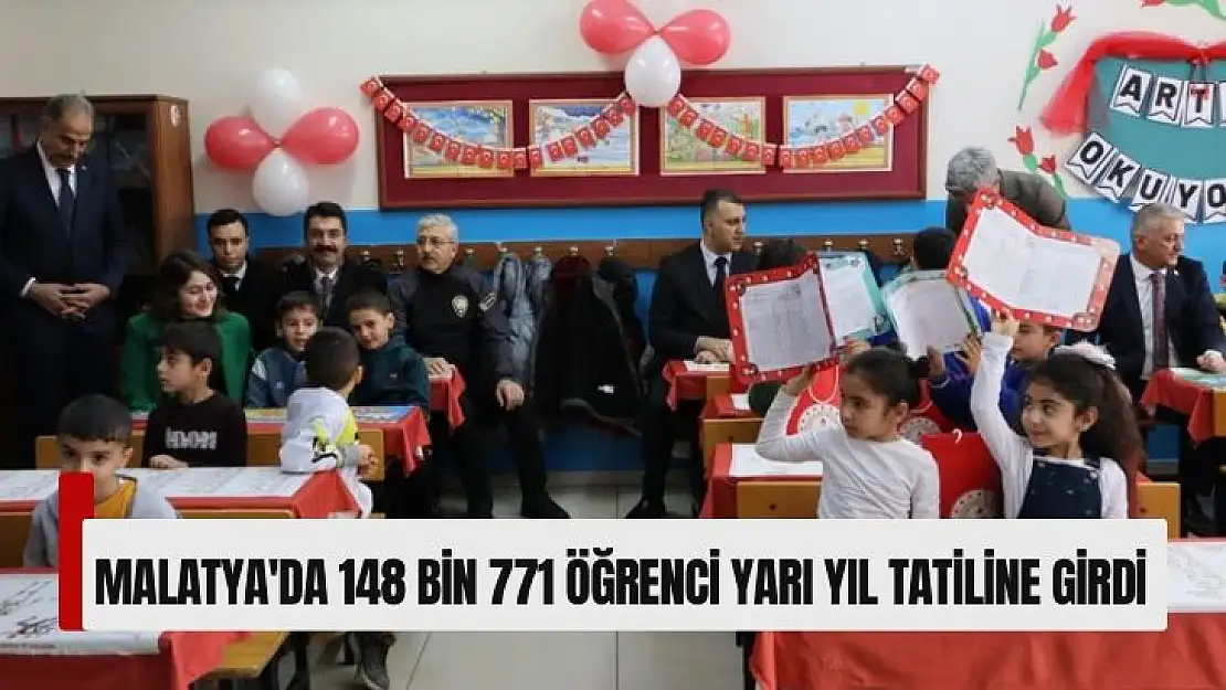 Malatya'da 148 Bin 771 Öğrenci Yarı Yıl Tatiline Girdi