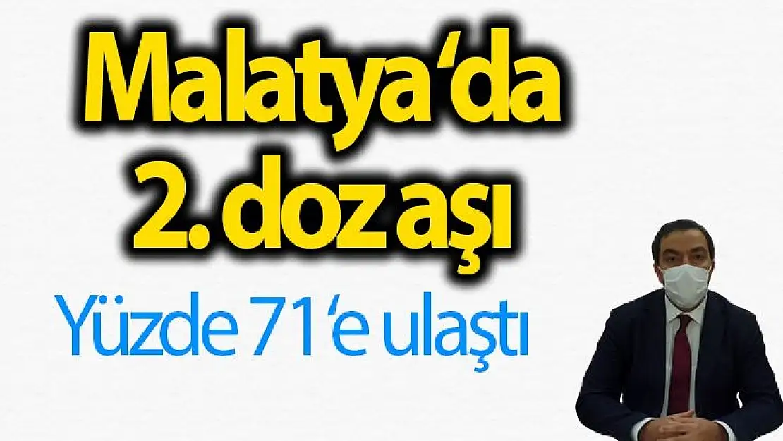 Malatya `da 2. doz aşı yüzde 71 `e ulaştı