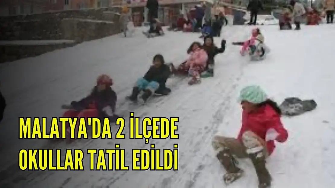 Malatya'da 2 ilçede okullar tatil edildi