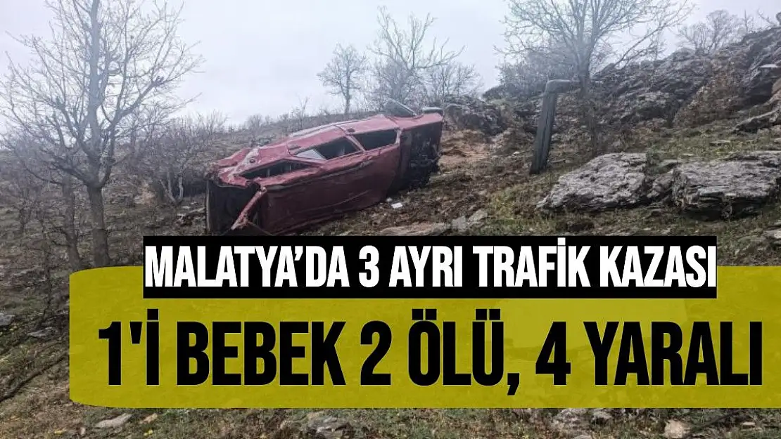 Malatya´da 3 ayrı trafik kazası