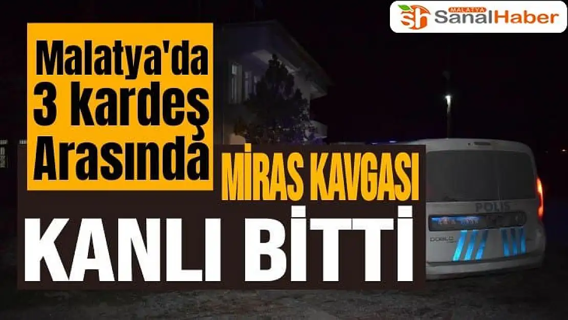 Malatya'da 3 kardeş arasında miras kavgası kanlı bitti