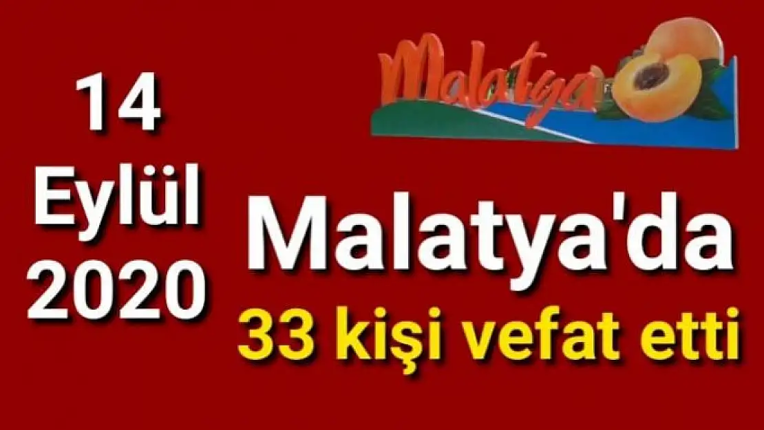 Malatya´da 33 kişi Vefat Etti