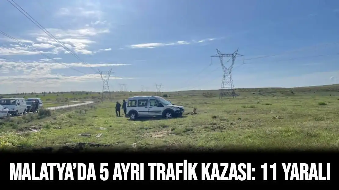 Malatya´da 5 ayrı trafik kazası: 11 yaralı