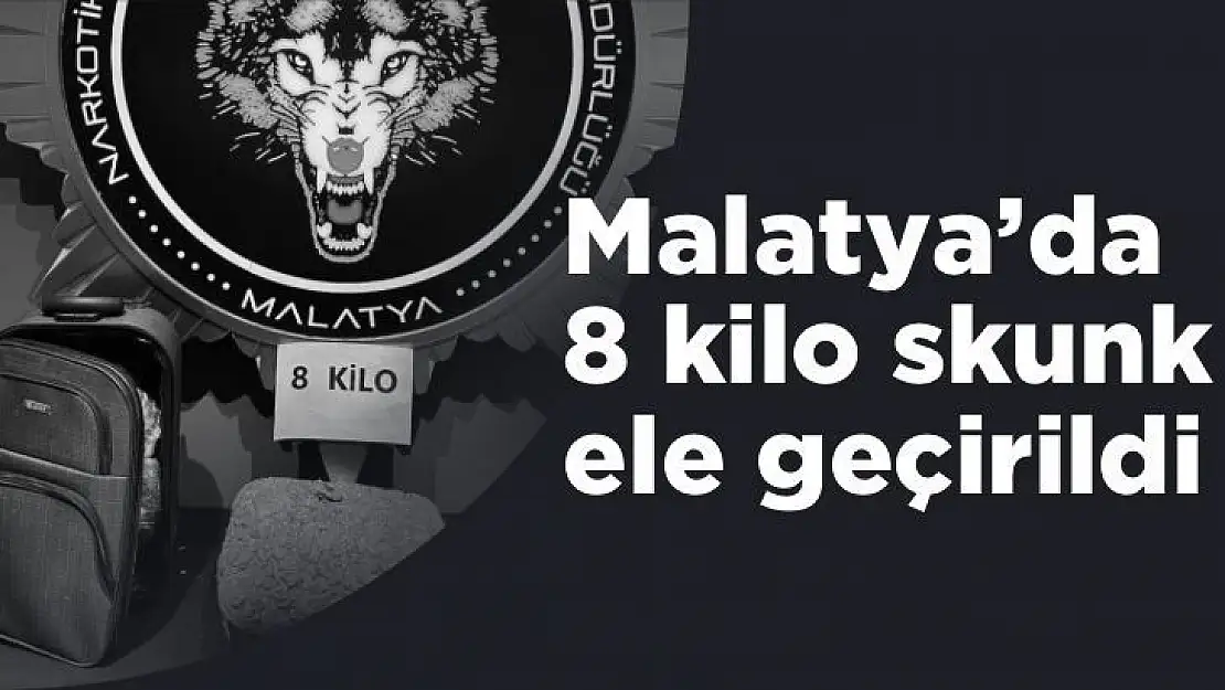 Malatya'da 8 kilo skuank ele geçirildi