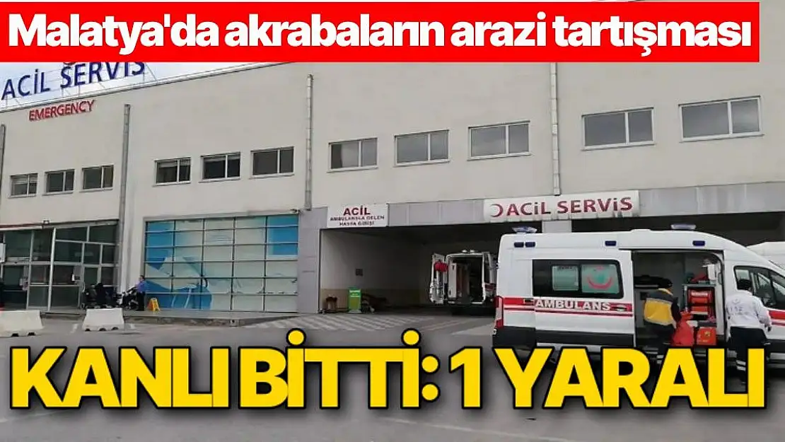 Malatya'da Akrabaların arazi tartışması kanlı bitti