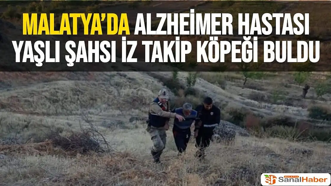 Malatya´da Alzheimer hastası yaşlı şahsı iz takip köpeği buldu