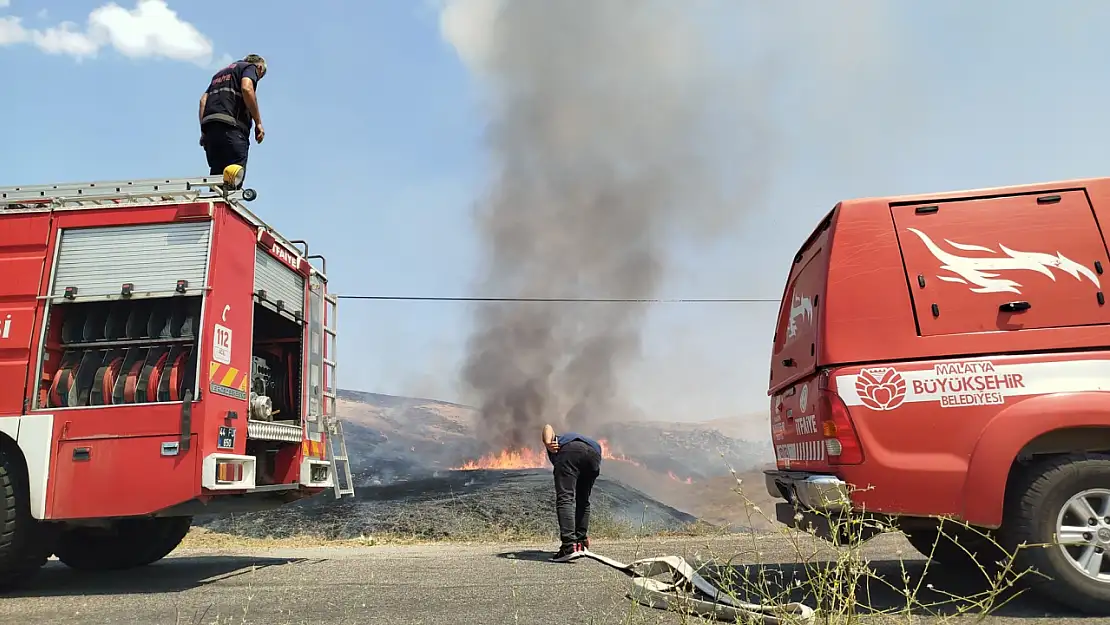 Malatya'da anız ve bahçe yangınları