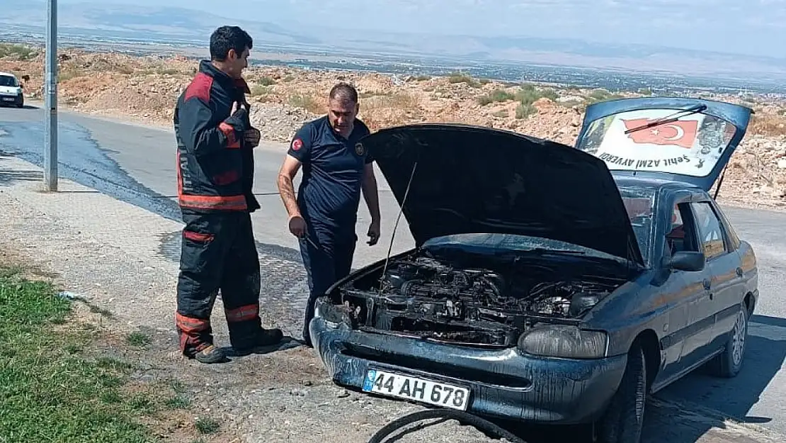 Malatya'da araç yangını