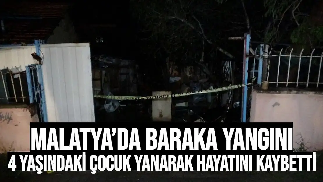 Malatya´da baraka yangını