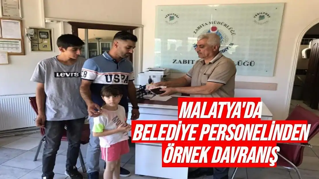 Malatya'da Belediye personelinden örnek davranış