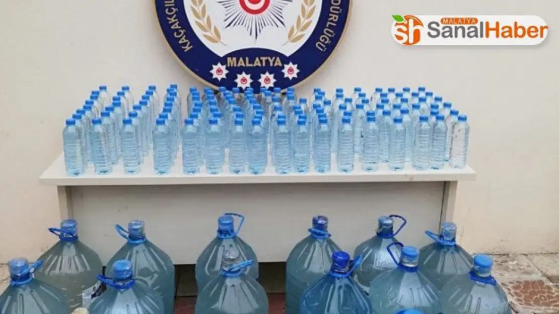 Malatya'da bin litre sahte içki ele geçirildi