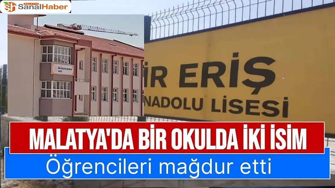 Malatya'da bir okulda iki isim öğrencileri mağdur etti