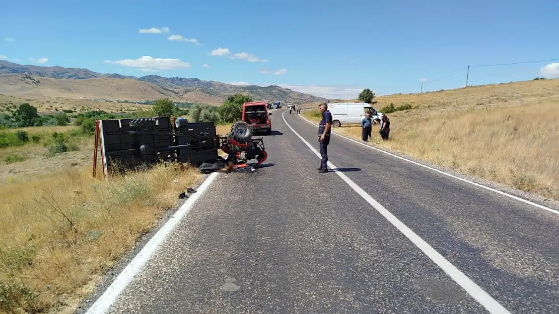 Malatya'da çapa motoru devrildi 1 ölü, 1 ağır yaralı