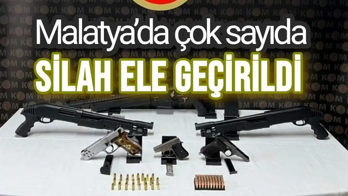 Malatya´da çok sayıda silah ele geçirildi