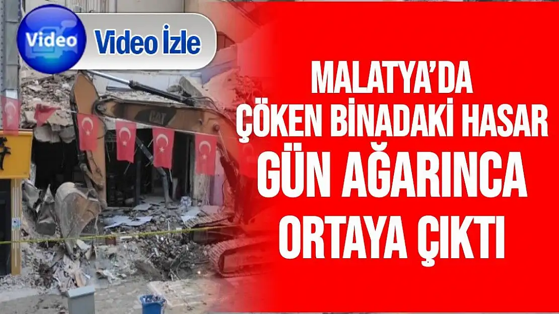 Malatya´da çöken binada arama çalışmaları sona erdi