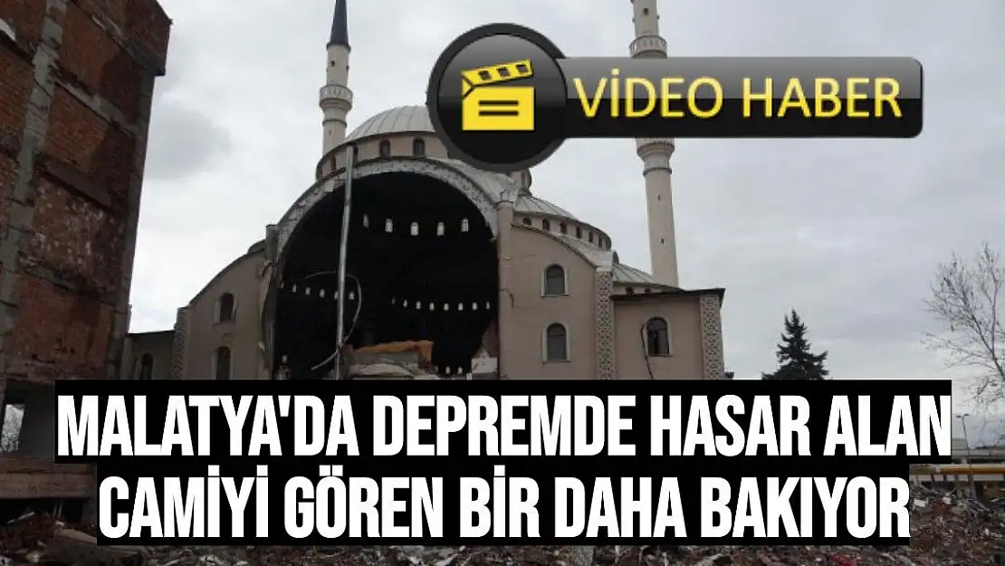 Malatya'da depremde hasar alan camiyi gören bir daha bakıyor