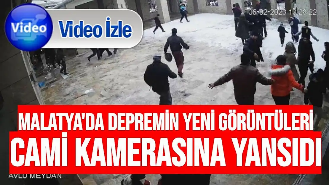 Malatya´da depremin yeni görüntüleri cami kamerasına yansıdı