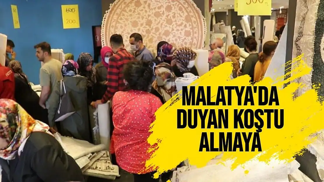 Malatya'da duyan koştu almaya