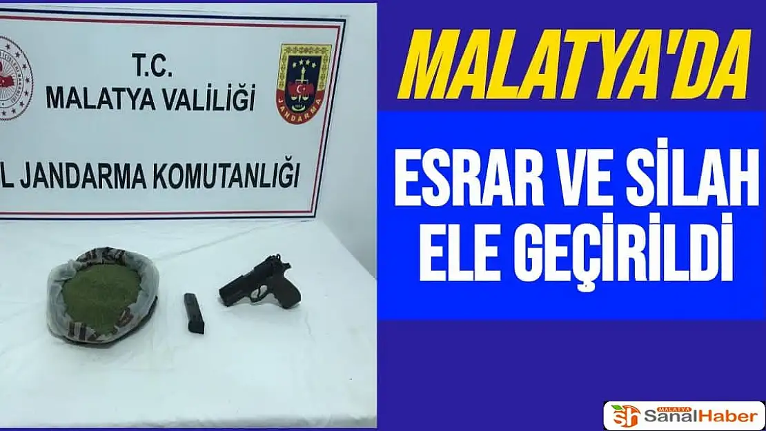 Malatya´da esrar ve silah ele geçirildi