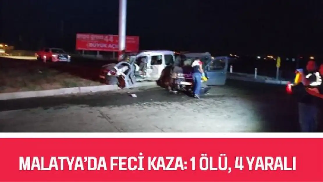 Malatya´da feci kaza: 1 ölü, 4 yaralı