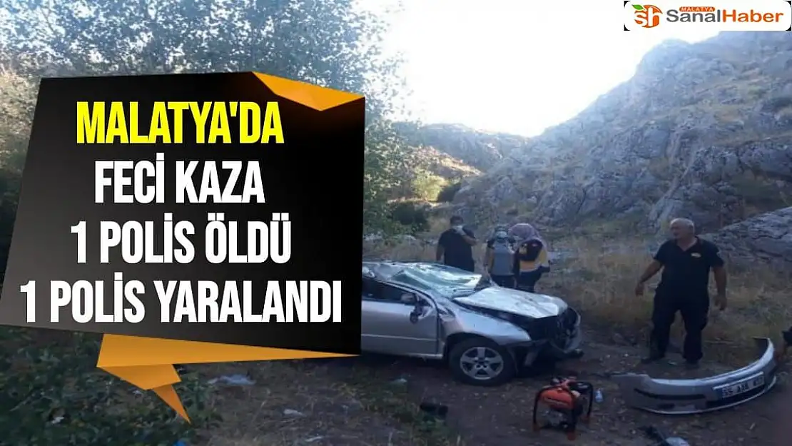 Malatya´da feci kaza 1 polis öldü, 1 polis yaralandı