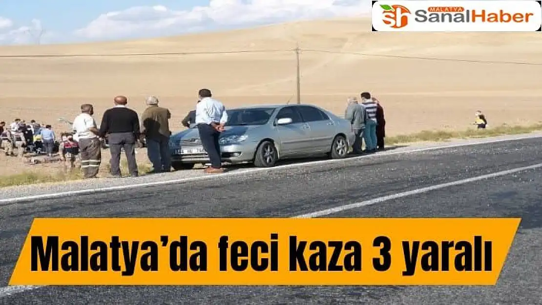 Malatya´da Feci kaza 3 yaralı