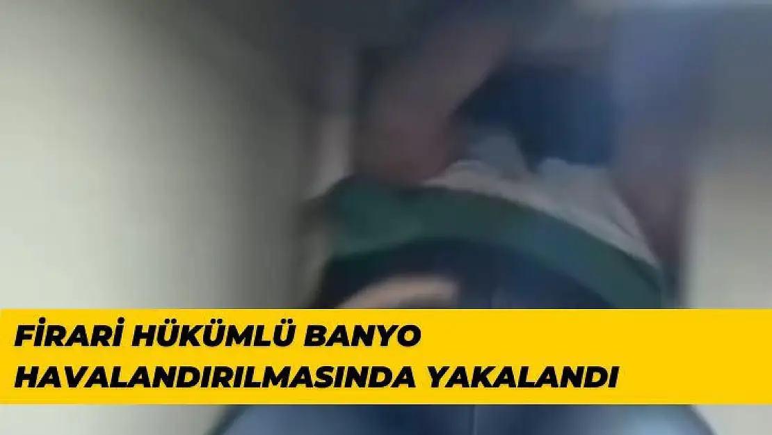 Malatya'da Firari hükümlü banyo havalandırılmasında yakalandı