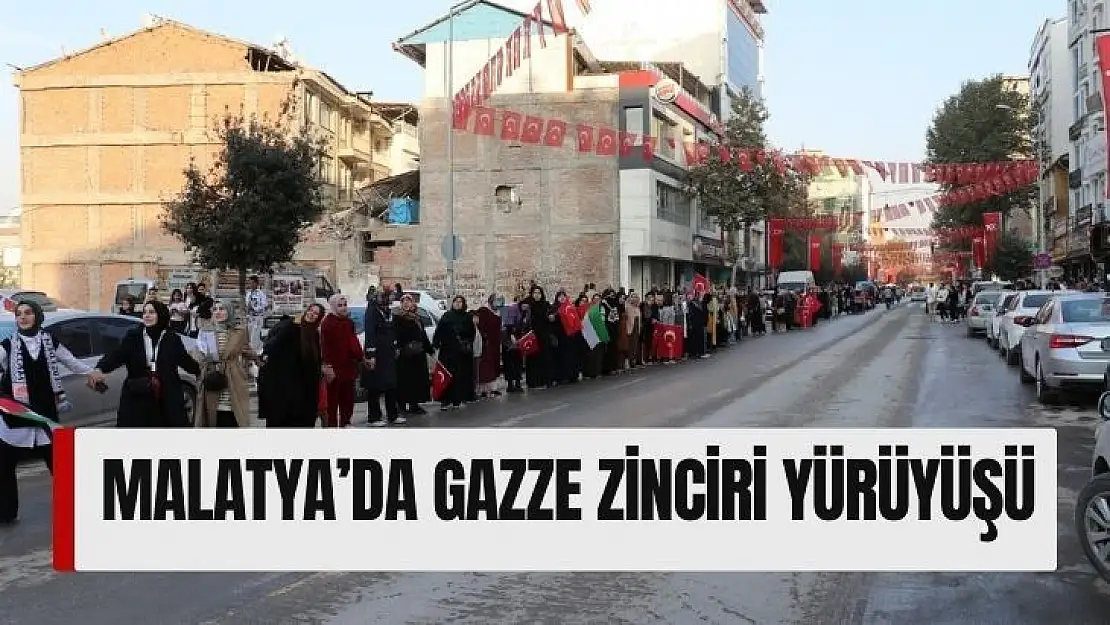 Malatya´da Gazze zinciri yürüyüşü