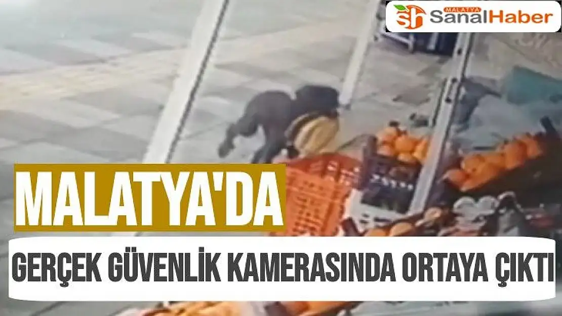 Malatya'da gerçek güvenlik kamerasında ortaya çıktı