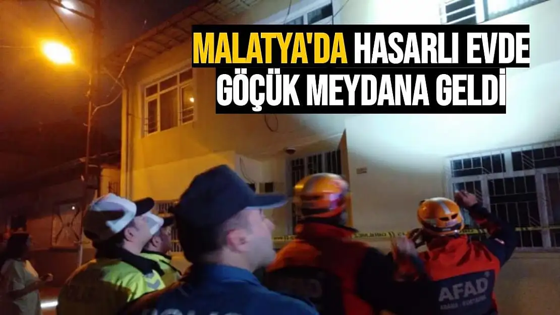 Malatya´da hasarlı evde göçük meydana geldi