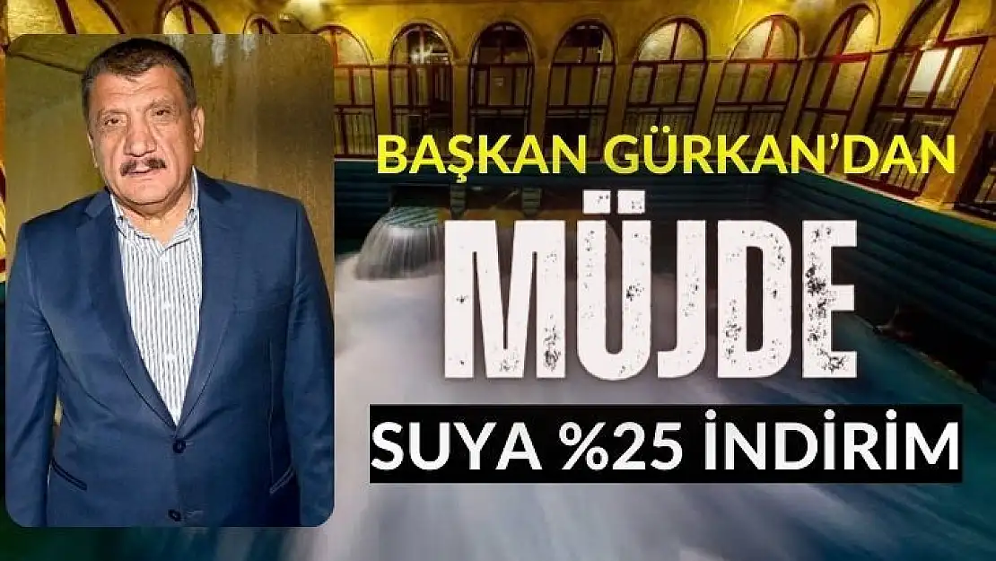 Malatya´da içme suyunda yüzde 25 indirim müjdesi