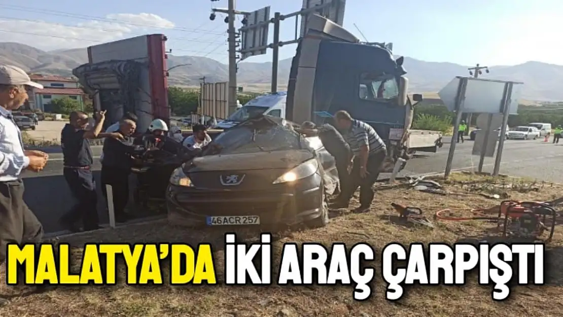 Malatya´da iki araç çarpıştı: 1 yaralı