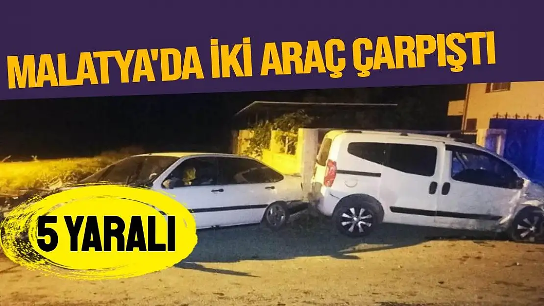 Malatya´da iki araç çarpıştı