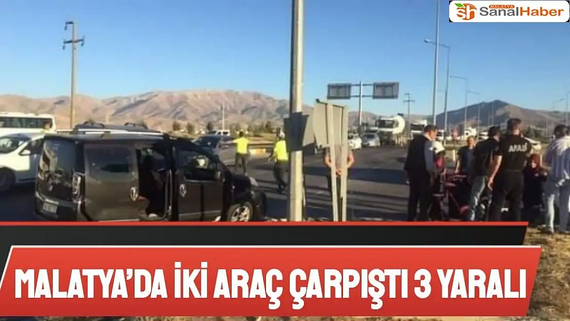 Malatya´da iki araç çarpıştı 3 yaralı