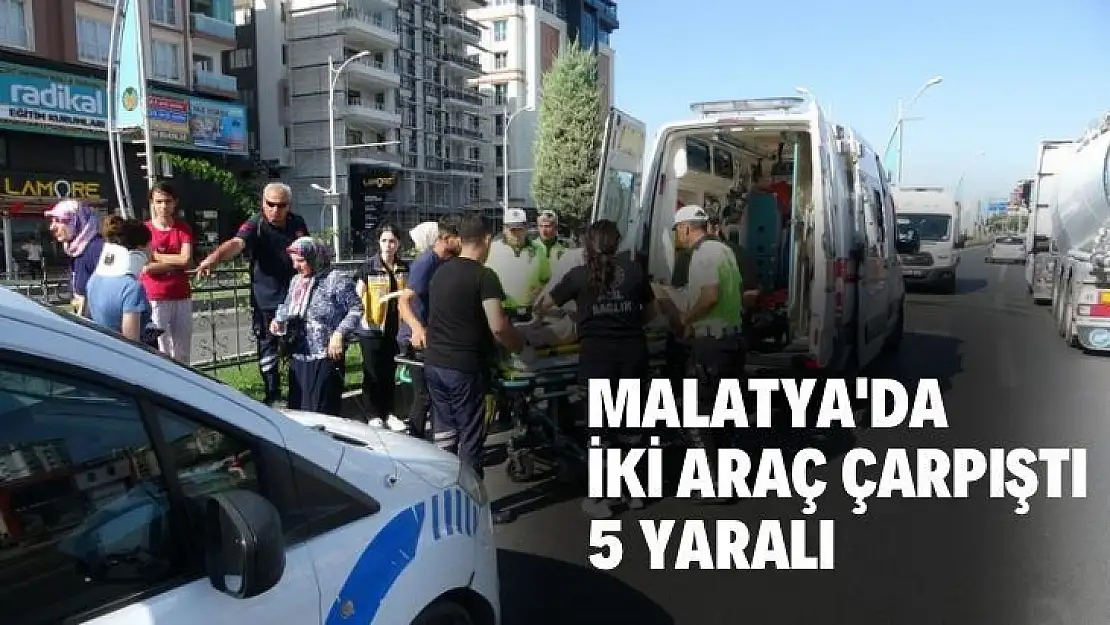 Malatya'da iki araç çarpıştı: 5 yaralı