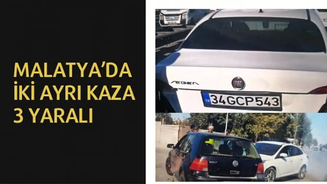 Malatya´da iki ayrı kaza