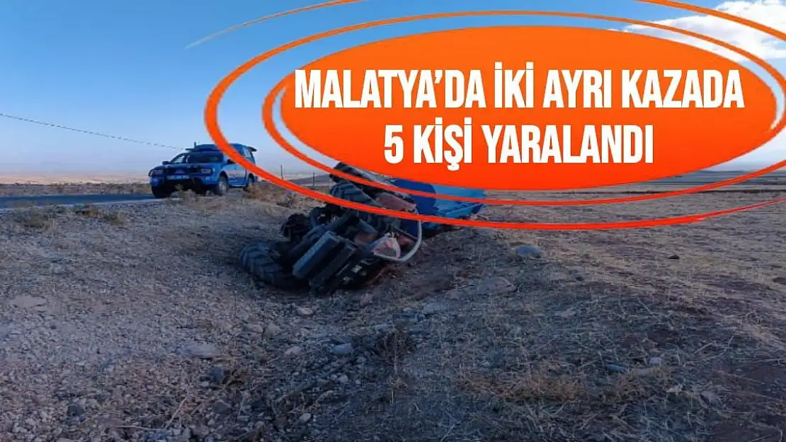 Malatya´da iki ayrı kazada 5 kişi yaralandı