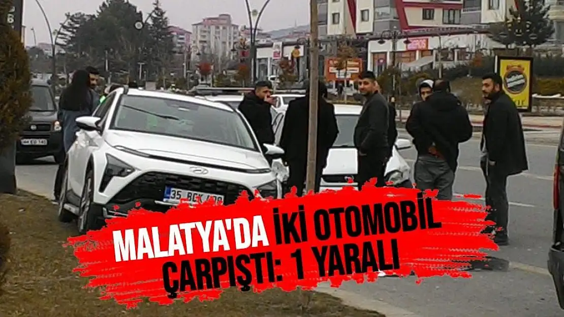 Malatya´da iki otomobil çarpıştı: 1 yaralı