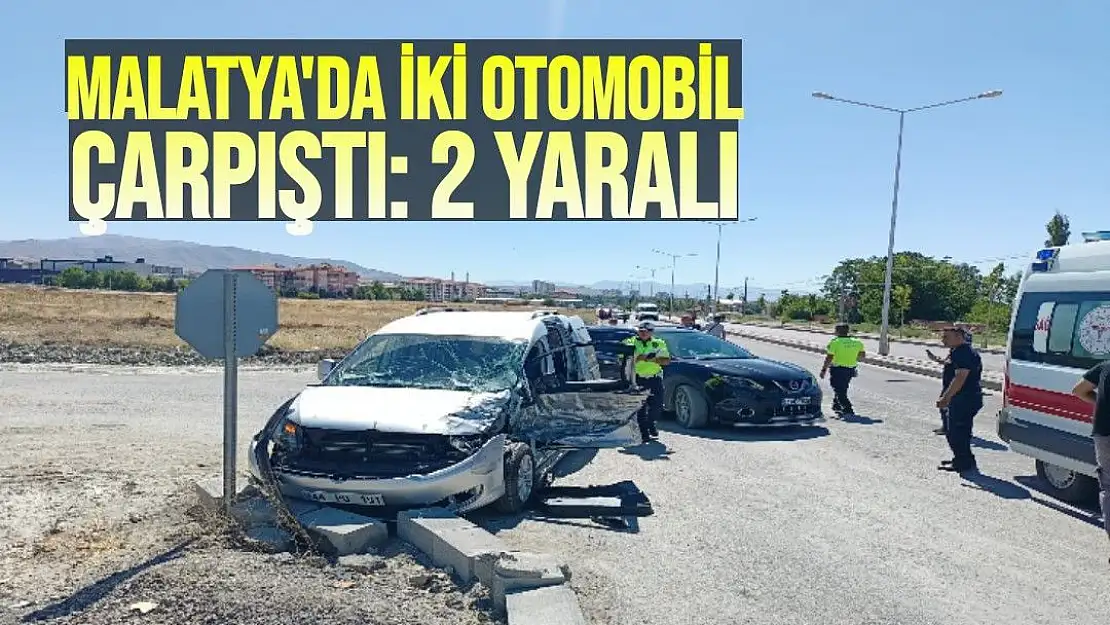 Malatya'da iki otomobil çarpıştı