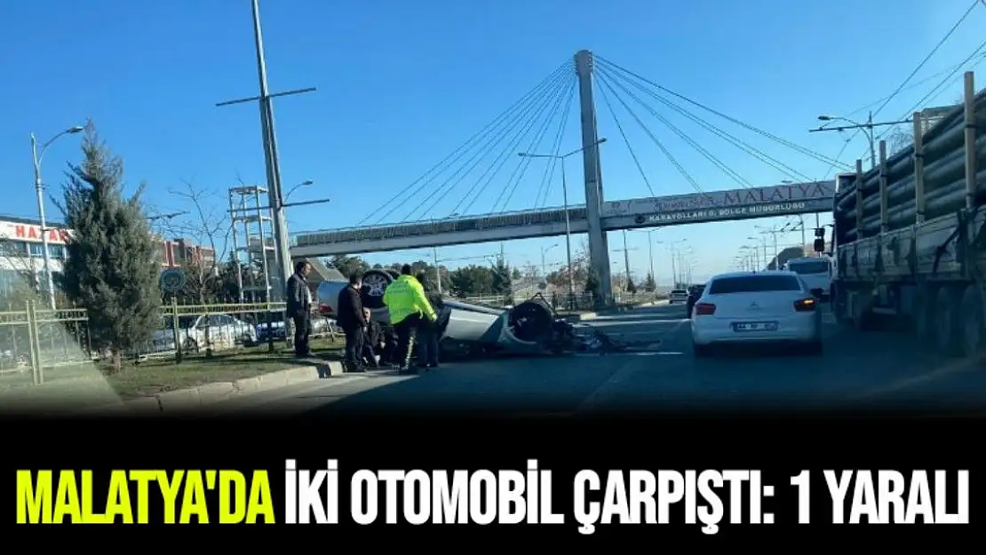 Malatya'da iki otomobil çarpıştı